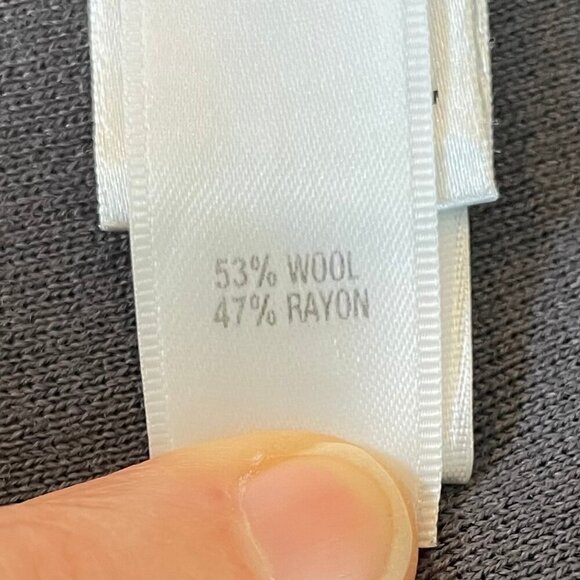 St. John Colorblock Full Zip Wool Rayon Knit Cardigan Blue Cream Grey Blk Sz 4 - Picture 9 of 12